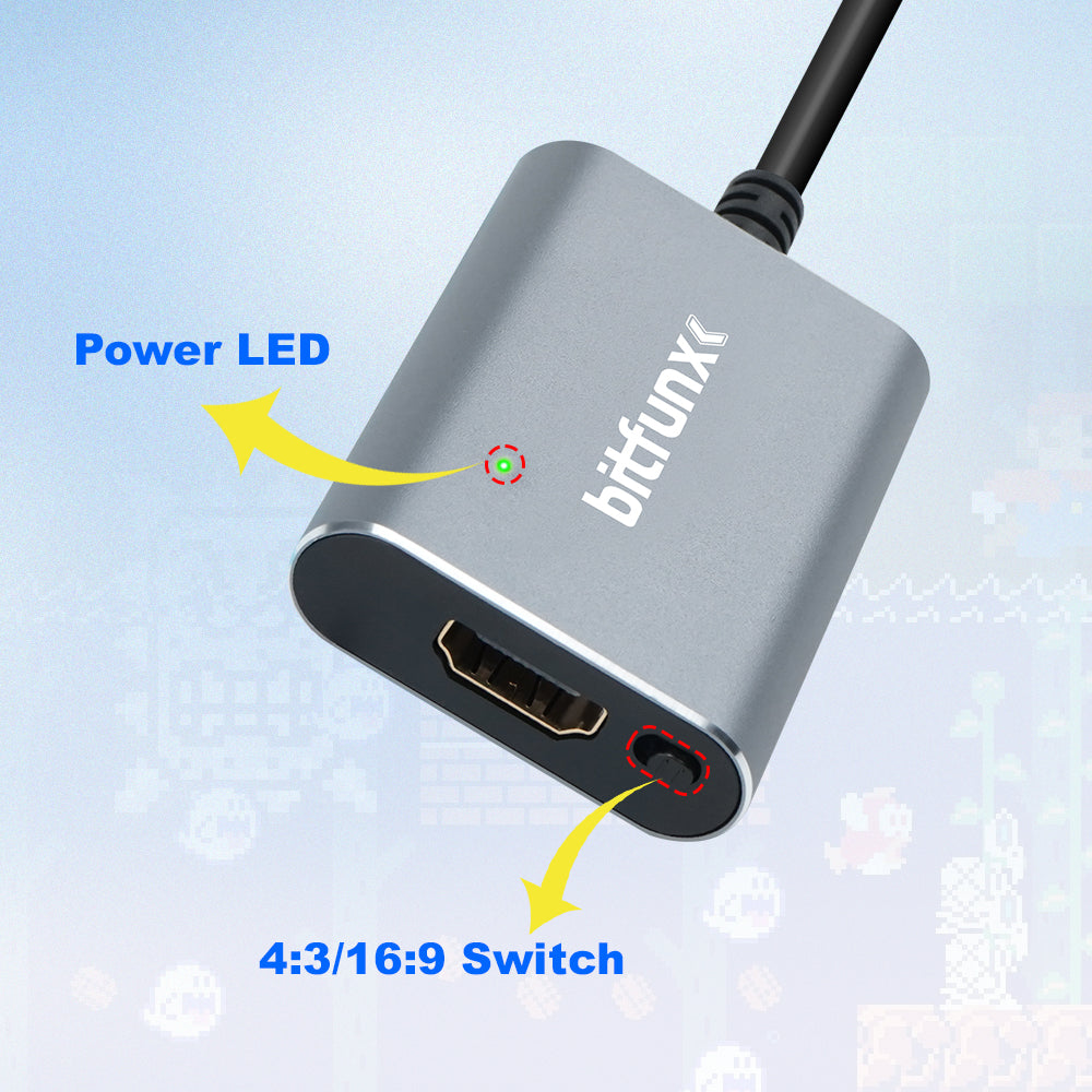 Bitfunx SV/AV HDMI Adapter for N64 SNES SFC NGC - Bitfunx Official Store