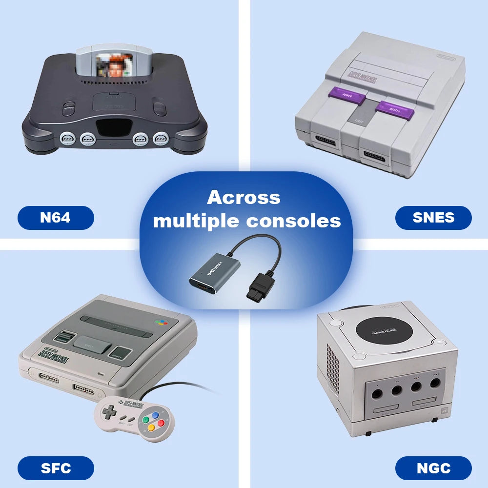 Bitfunx SV/AV HDMI Adapter for N64 SNES SFC NGC - Bitfunx Official Store