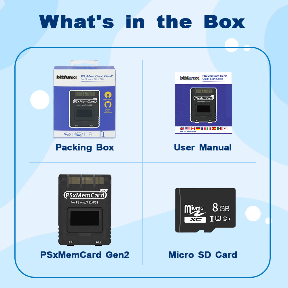 Bitfunx PSxMemCard Gen2 for PS One PS1 PS2 - Bitfunx Official Store