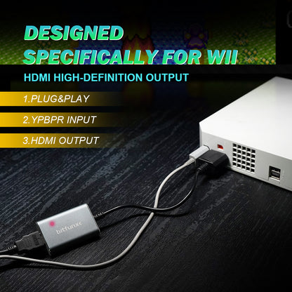 Bitfunx Component to HDMI Adapter for Nintendo Wii - Bitfunx Official Store