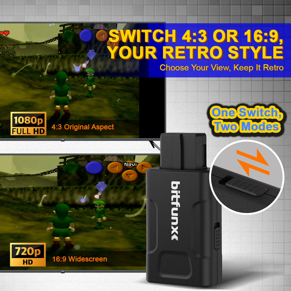 Bitfunx MIni HDMI Adapter for N64 SNES SFC NGC - Bitfunx Official Store