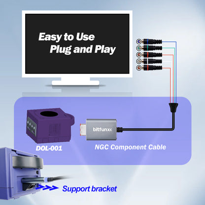 Bitfunx Component Video 5RCA YPbPr Cable for GameCube DOL-001 - Bitfunx Official Store