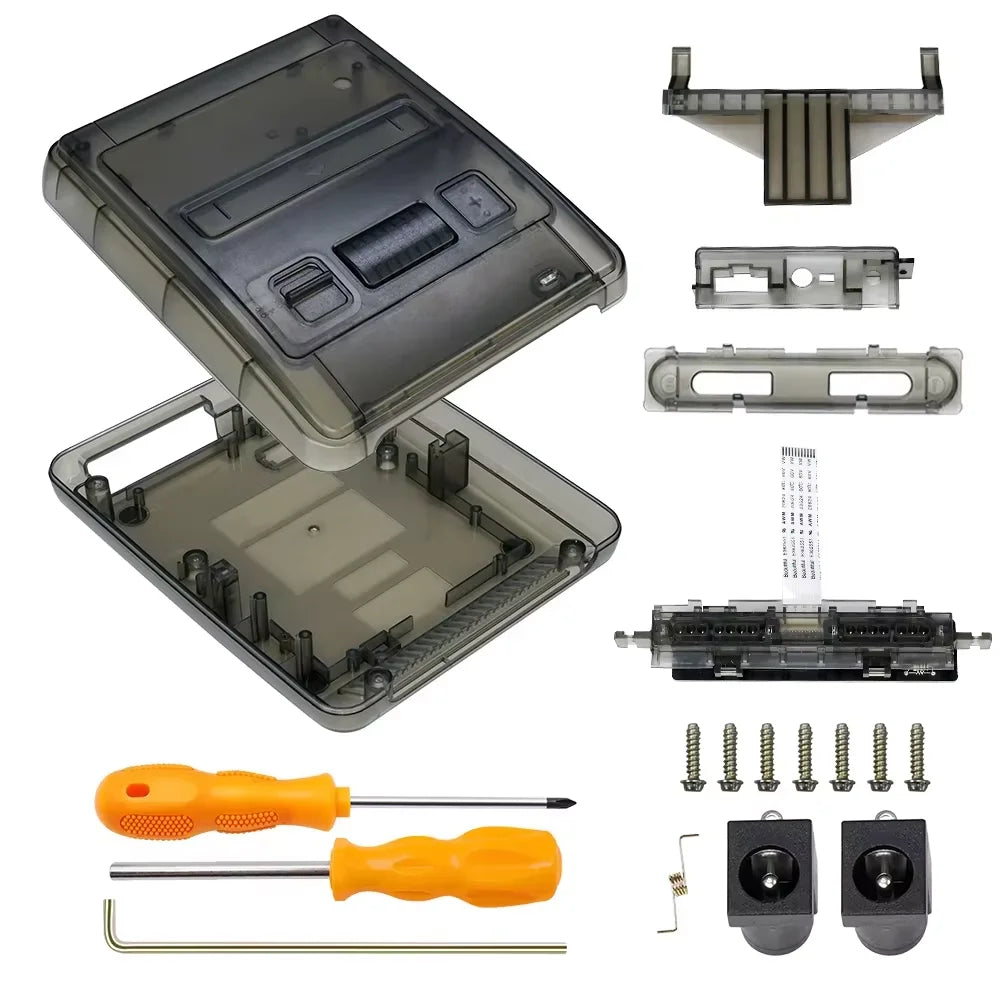 Bitfunx Transparent Replacement Shell for Super Nintendo NTSC-J Super Famicom - Bitfunx Official Store