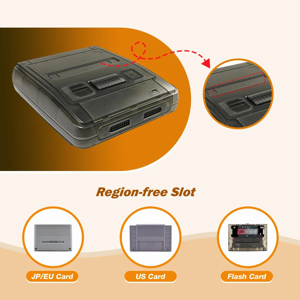 Bitfunx Transparent Replacement Shell for Super Nintendo NTSC-J Super Famicom - Bitfunx Official Store