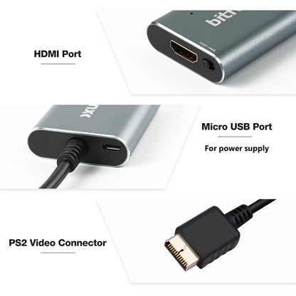 Bitfunx RGBS/Component to HDMI Adapter for PS2 Slim & Fat - Bitfunx Official Store